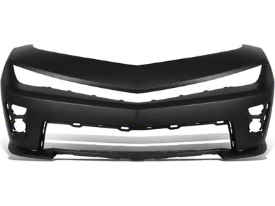 Factory Style Front Bumper Cover with Fog Light Openings; Primed Black (12-15 Camaro ZL1)