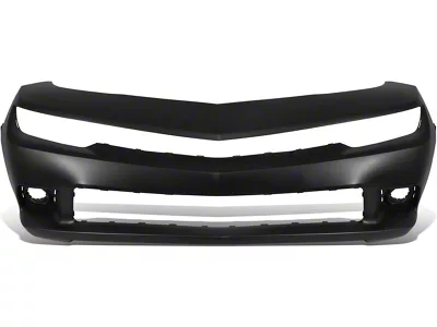 Factory Style Front Bumper Cover with Fog Light Openings; Primed Black (14-15 Camaro SS w/ RS Package)