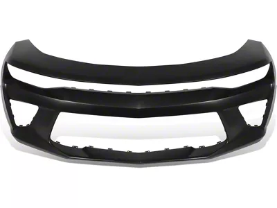 Factory Style Front Bumper Cover with Fog Light Openings; Primed Black (16-18 Camaro SS)