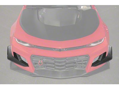 Front Bumper Air Duct Bezels and Canard Dive Planes; Carbon Fiber (17-24 Camaro ZL1)