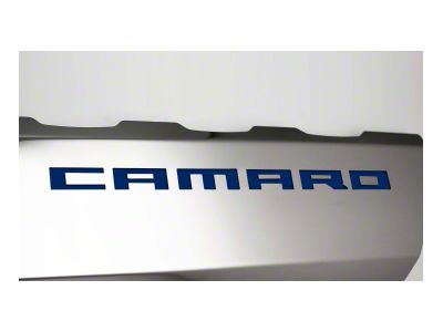 Fuel Rail Cover Overlays with SS Style Top Plates; Dark Blue Solid (16-24 Camaro SS)