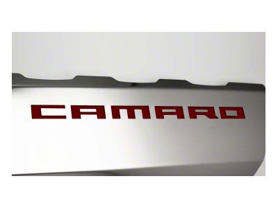 Fuel Rail Cover Overlays with SS Style Top Plates; Garnet Red (16-24 Camaro SS)