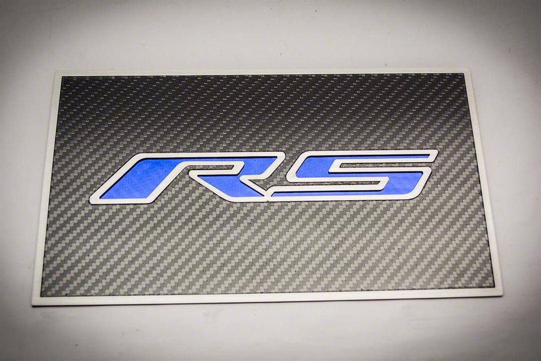 Camaro Fuse Box Cover Top Plate with RS Logo; Carbon Fiber (16-24 V6 ...