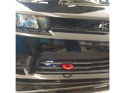 GT4 Tow Hook with Red D-Ring; Front (14-15 Camaro SS, Z/28)