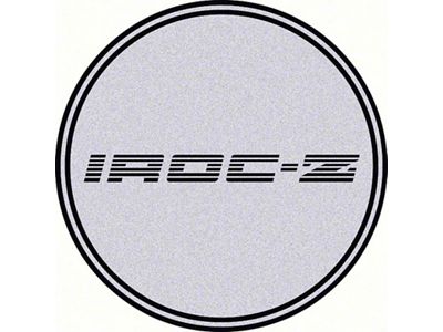 GTA Wheel Center Cap with IROC-Z Logo; Black and Silver (93-02 Camaro)