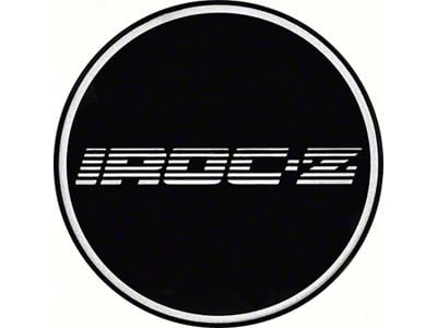 GTA Wheel Center Cap with IROC-Z Logo; Chrome and Black (93-02 Camaro)