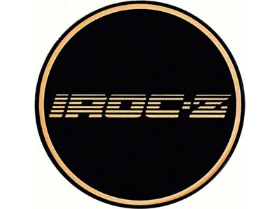 GTA Wheel Center Cap with IROC-Z Logo; Gold and Black (93-02 Camaro)