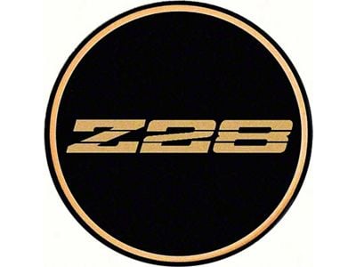 GTA Wheel Center Cap with Z28 Logo; Gold and Black (93-02 Camaro)