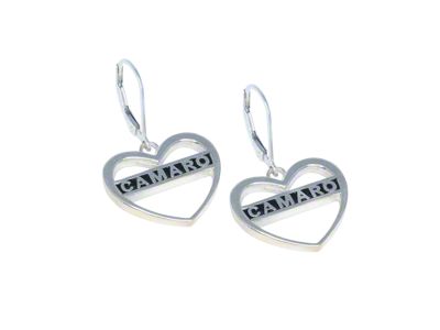 Camaro Heart Earrings; Sterling Silver