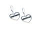 Camaro Heart Earrings; Sterling Silver
