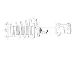 Loaded Strut Assembly; Front Driver Side (16-24 Camaro LT1, SS)