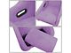 Microfiber Suede Medium Racing Bucket Seats with Seat Sliders; Purple (Universal; Some Adaptation May Be Required)