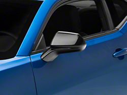 Chrome Delete Mirror Covers; Gloss Black (16-24 Camaro)