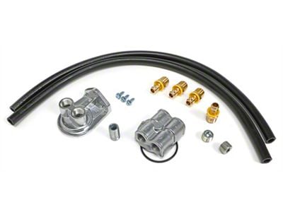 Oil Filter Relocation Kit with 90-Degree Bypass; 18mm x 1.50 Threads (93-02 V6 Camaro)