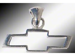 Open Bowtie Emblem Pendant; Sterling Silver