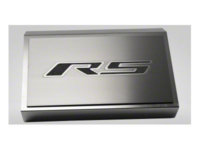 Polished Fuse Box Cover with Brushed RS Top Plate; Brushed Black (16-24 Camaro LT w/ RS Package)