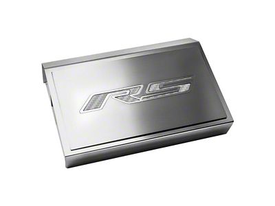 Polished Fuse Box Cover with Brushed RS Top Plate; White (16-24 Camaro LT w/ RS Package)