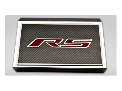 Polished Fuse Box Cover with Carbon Fiber RS Top Plate; Garnet Red (16-24 Camaro LT w/ RS Package)