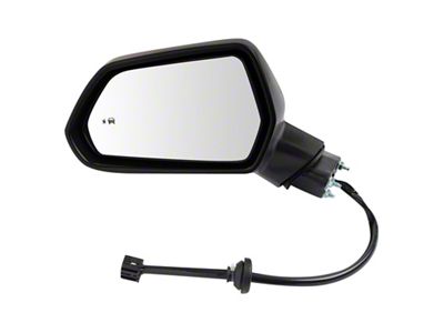 Powered Heated Mirror with Blindspot; Textured Black; Driver Side (20-22 Camaro)