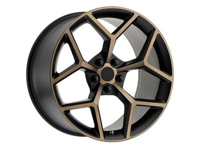 PR126 Matte Black and Bronze Wheel; Rear Only; 20x11 (16-24 Camaro)