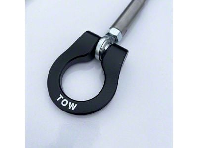 Premium Stealth Tow Hook with Black D-Ring; Rear (14-15 Camaro SS, Z/28)