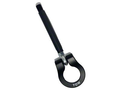 Premium Stealth Tow Hook with Cerakote Black Shaft and Black D-Ring; Front (16-18 Camaro; 19-24 Camaro SS, ZL1)