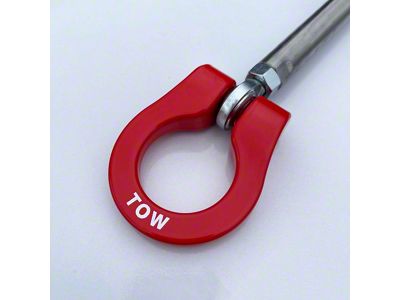 Premium Stealth Tow Hook with Red D-Ring; Front (10-15 Camaro LS, LT)