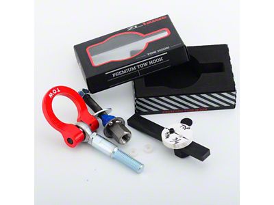 Premium Tow Hook with Red D-Ring; Front (14-15 Camaro SS, Z/28)