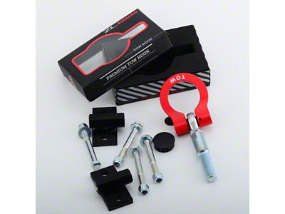 Premium Tow Hook with Red D-Ring; Front and Rear (12-13 Camaro ZL1)