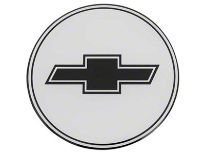 R15 Wheel Center Cap with Bow Tie Logo; Silver and Black (93-02 Camaro)