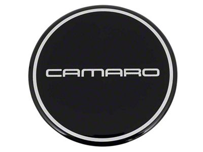 R15 Wheel Center Cap with Camaro Logo; Chrome and Black (93-02 Camaro)