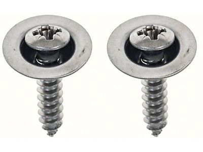 Rear License Plate Screws; Pair (93-02 Camaro)