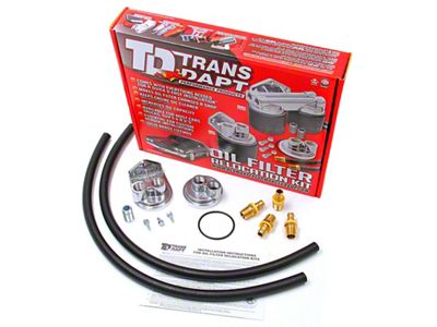 Remote Oil Filter Relocation Kit; 18mm x 1.50 Threads (93-02 V6 Camaro)