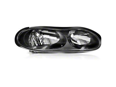 Replacement Halogen Headlight; Black Housing; Clear Lens; Passenger Side (98-02 Camaro)