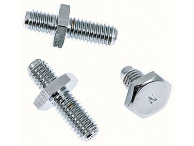 Saginaw Power Steering Pump Stud and Bolt Kit; Chrome (93-95 Camaro)