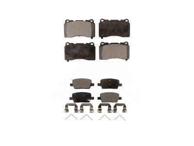 Semi-Metallic Brake Pads; Front and Rear (16-24 Camaro LS & LT w/ 4-Piston Front Calipers; 20-24 Camaro LT1)