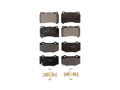 Semi-Metallic Brake Pads; Front and Rear (16-24 Camaro SS w/ 4-Piston Front Calipers)