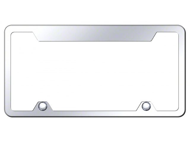 Stainless Steel Wide-Top License Plate Frame (Universal; Some Adaptation May Be Required)