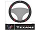 Steering Wheel Cover with Houston Texans Logo; Black (Universal; Some Adaptation May Be Required)