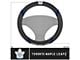 Steering Wheel Cover with Toronto Maple Leafs Logo; Black (Universal; Some Adaptation May Be Required)