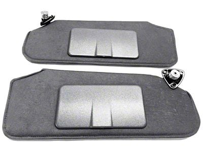 Sun Visor Set with Mirrors; Dark Gray (93-02 Camaro)