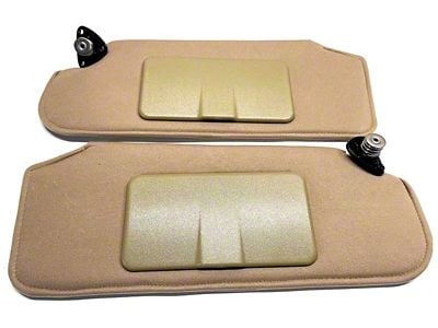 Sun Visor Set with Mirrors; Tan (93-02 Camaro)