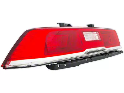 Tail Light; Chrome Housing; Red Lens; Driver Side (14-15 Camaro)