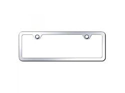 Thin 2-Hole Mini License Plate Frame; Chrome (Universal; Some Adaptation May Be Required)