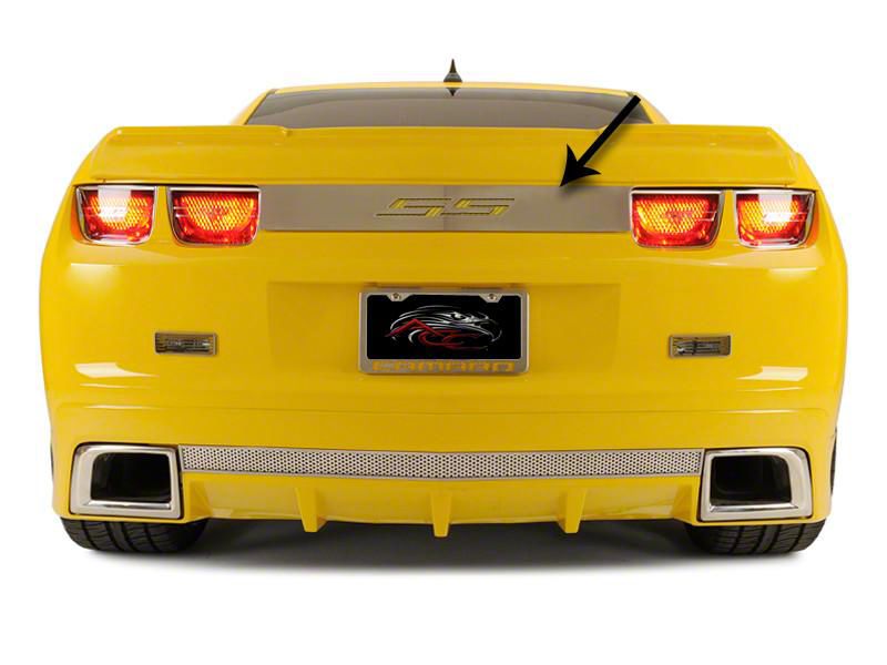 Camaro Trunk Lid Plate with SS Logo Inlay; Brushed (10-13 Camaro ...