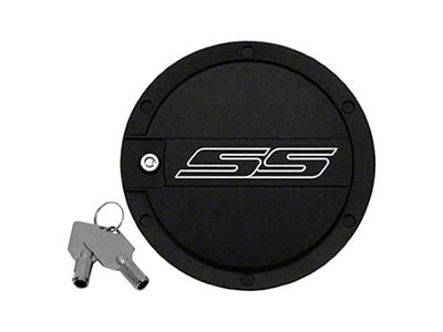 Two-Tone Locking Fuel Door with SS Logo (10-14 Camaro)
