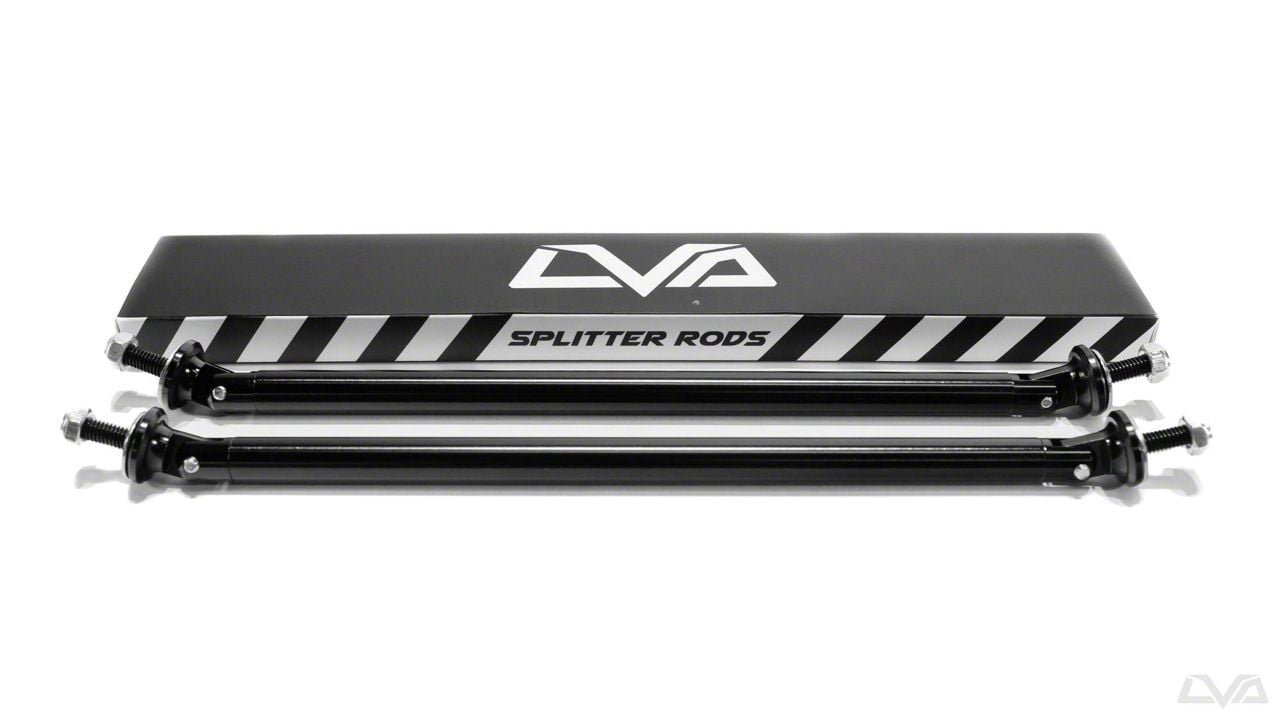 V.2 Adjustable Splitter Support Rods; Gloss Black (Universal; Some Adaptation May Be Required)