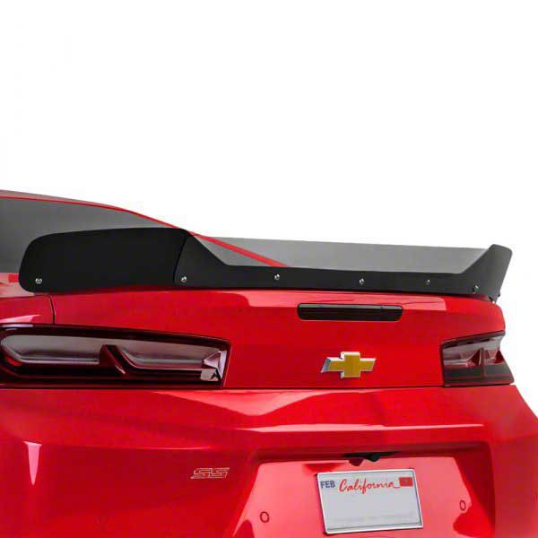 Camaro V2R Wicker Bill Spoiler Add-on; Satin Black Ice Vinyl (16-24 ...