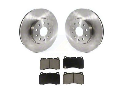 Vented Brake Rotor and Ceramic Pad Kit; Front (16-24 Camaro LS & LT w/ 4-Piston Front Calipers; 2020 Camaro LT1)