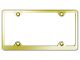 Wide Body Plain License Plate Frame; Gold (Universal; Some Adaptation May Be Required)